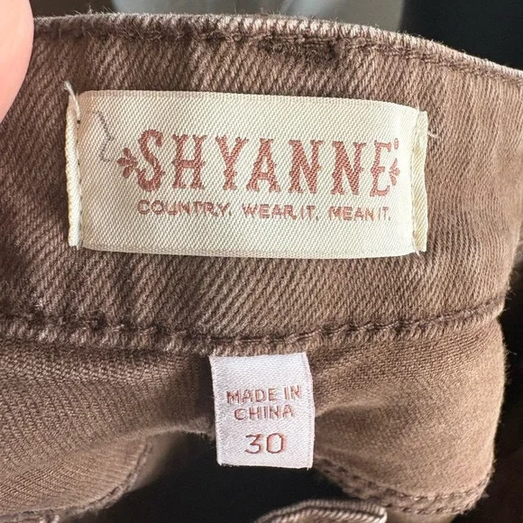 SHYANNE WOMEN'S PINECONE HIGH RISE STRETCH FLARE JEANS sz 30x34 - Picture 6 of 14